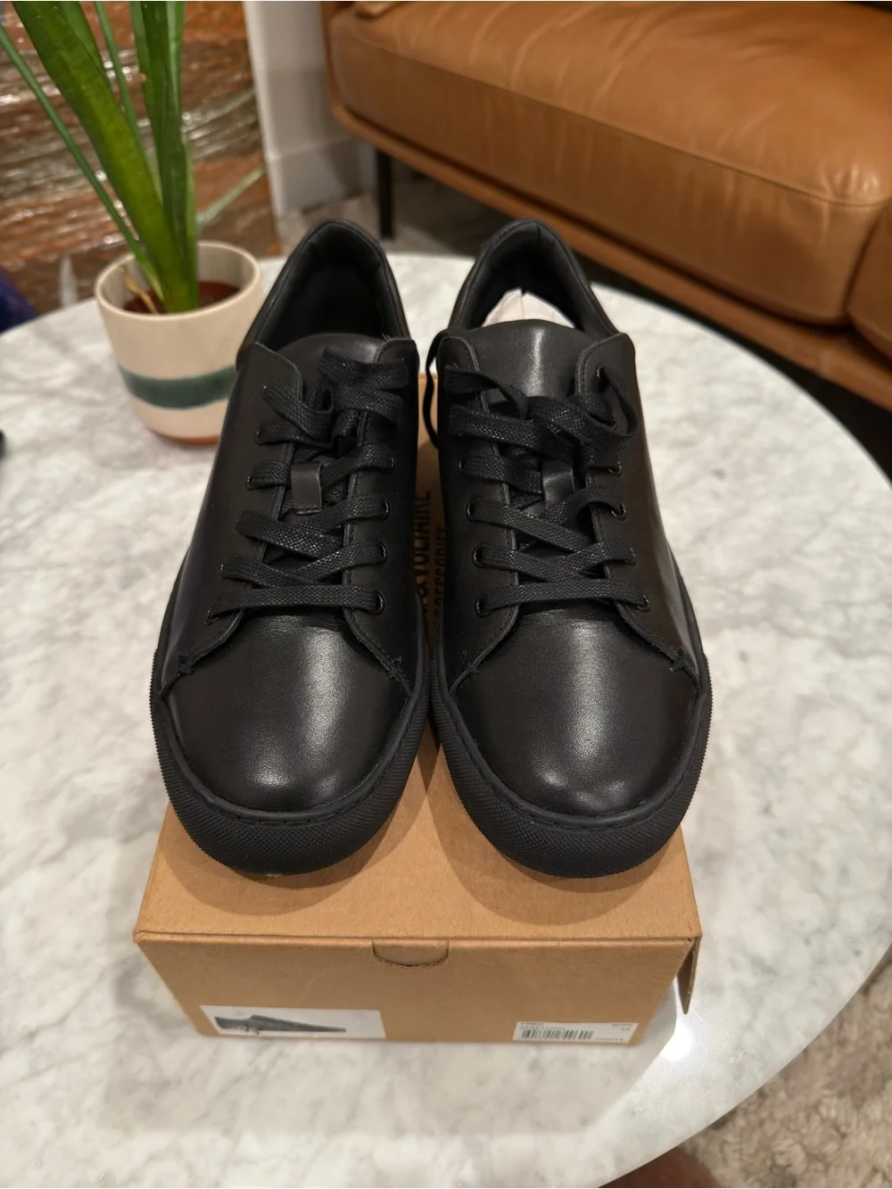 Zadig & Voltaire Black Leather Low-Top Sneakers